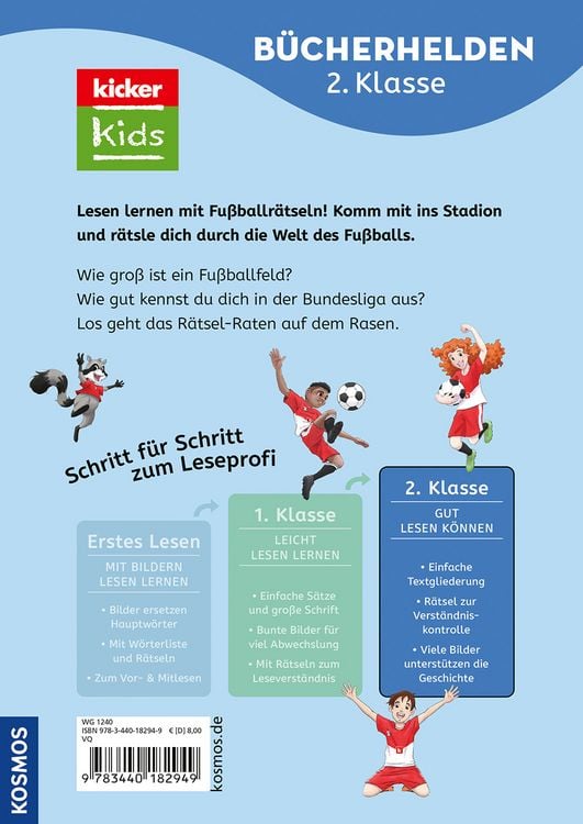 Produktbild: Kicker Kids, Lesen lernen mit Fu&szlig;ballr&auml;tseln,