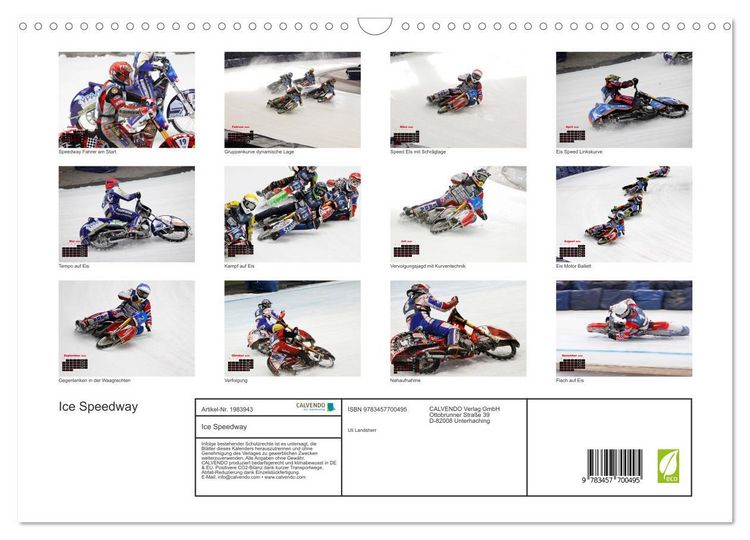 Produktbild: Ice Speedway (Wandkalender 2026 DIN A3 quer), CALVENDO Monatskalender