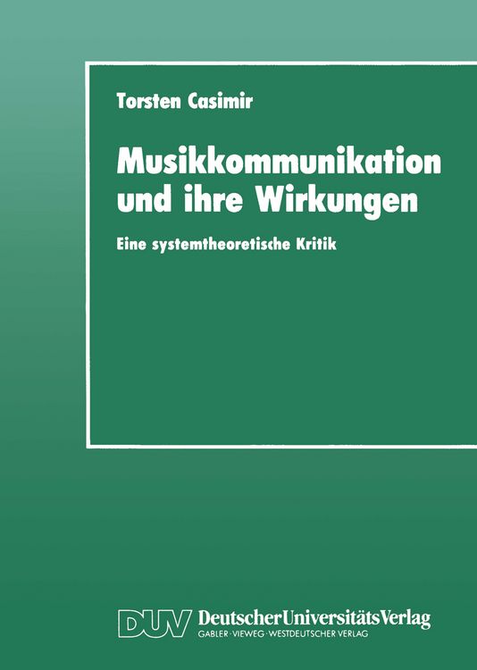 Produktbild: Musikkommunikation und ihre Wirkungen