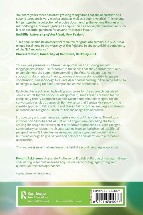 Produktbild: Alternative Approaches to Second Language Acquisition