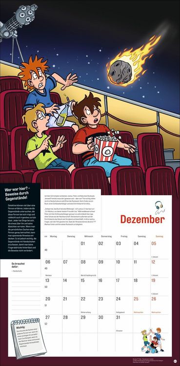 Produktbild: Die drei ??? Kids Broschurkalender 2027