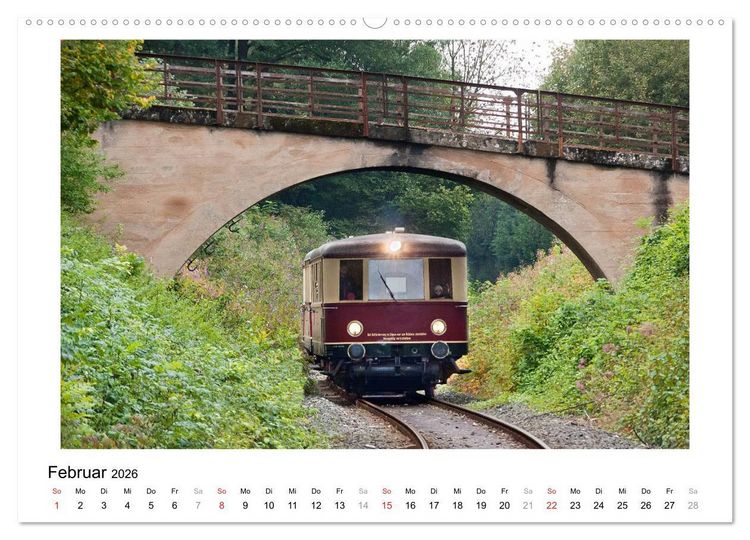 Produktbild: Mit der Eisenbahn in die Fr&auml;nkische Schweiz (hochwertiger Premium Wandkalender 2026 DIN A2 quer), Kunstdruck in Hochglanz