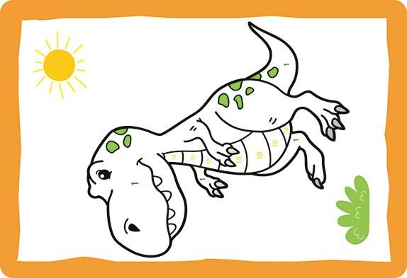 Produktbild: 50 Karten Malen nach Zahlen - Dinosaurier
