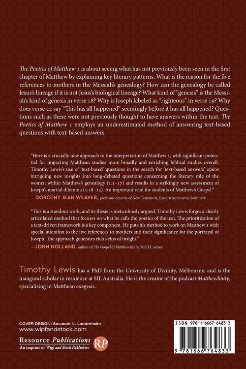 Produktbild: The Poetics of Matthew 1