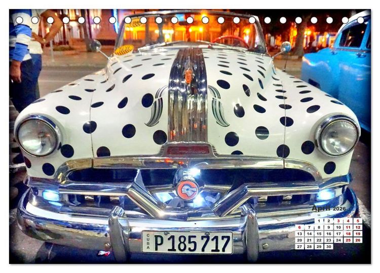 Produktbild: Bunte V&ouml;gel - Originelle Oldtimer in Havanna (Tischkalender 2026 DIN A5 quer), CALVENDO Monatskalender