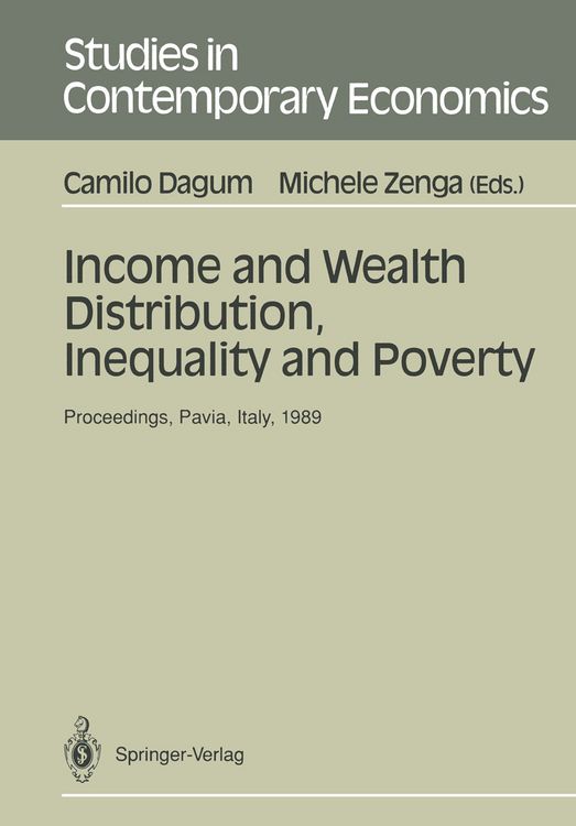 Produktbild: Income and Wealth Distribution, Inequality and Poverty