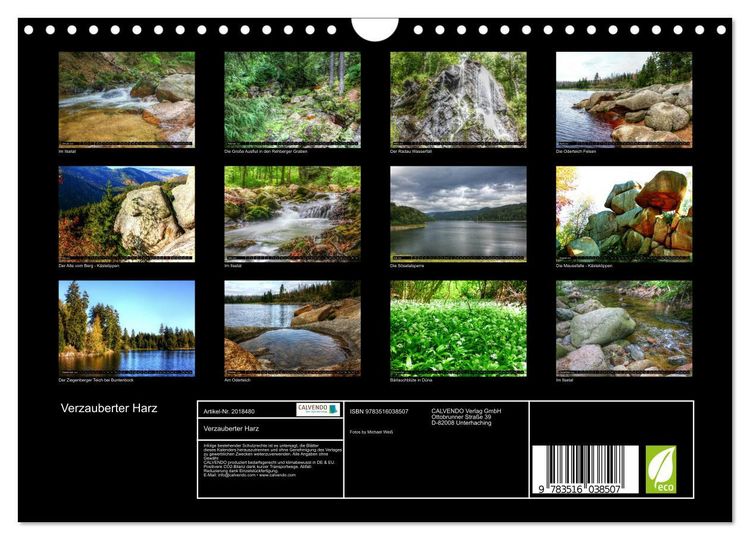 Produktbild: Verzauberter Harz (Wandkalender 2026 DIN A4 quer), CALVENDO Monatskalender