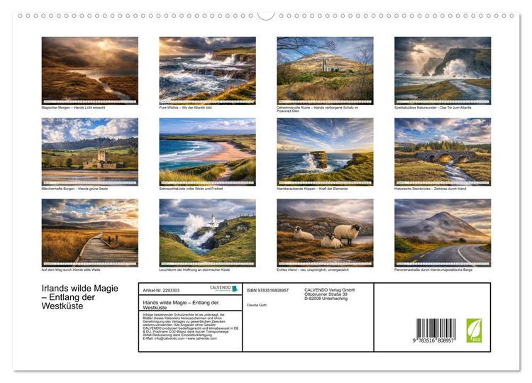 Produktbild: Irlands wilde Magie &ndash; Entlang der Westk&uuml;ste (hochwertiger Premium Wandkalender 2027 DIN A2 quer), Kunstdruck in Hochglanz