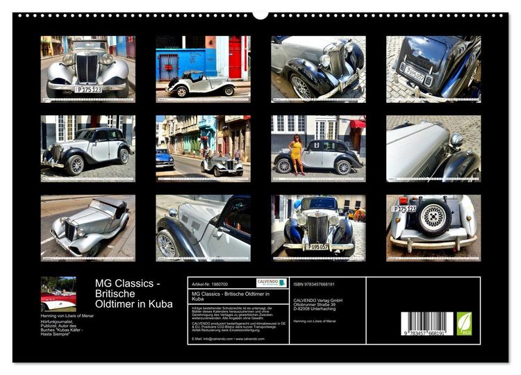 Produktbild: MG Classics - Britische Oldtimer in Kuba (hochwertiger Premium Wandkalender 2026 DIN A2 quer), Kunstdruck in Hochglanz