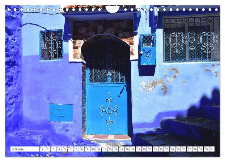 Produktbild: Chefchaouen - Blue Details (Wandkalender 2026 DIN A4 quer), CALVENDO Monatskalender