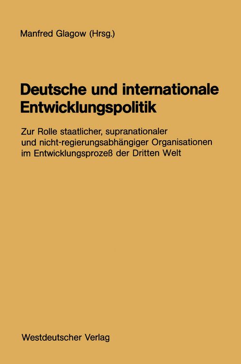 Produktbild: Deutsche und internationale Entwicklungspolitik