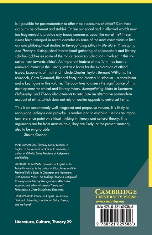 Produktbild: Renegotiating Ethics in Literature, Philosophy, and Theory