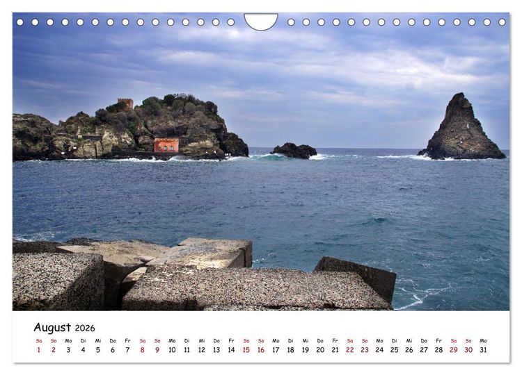 Produktbild: Sizilien - der Osten und die Liparischen Inseln (Wandkalender 2026 DIN A4 quer), CALVENDO Monatskalender