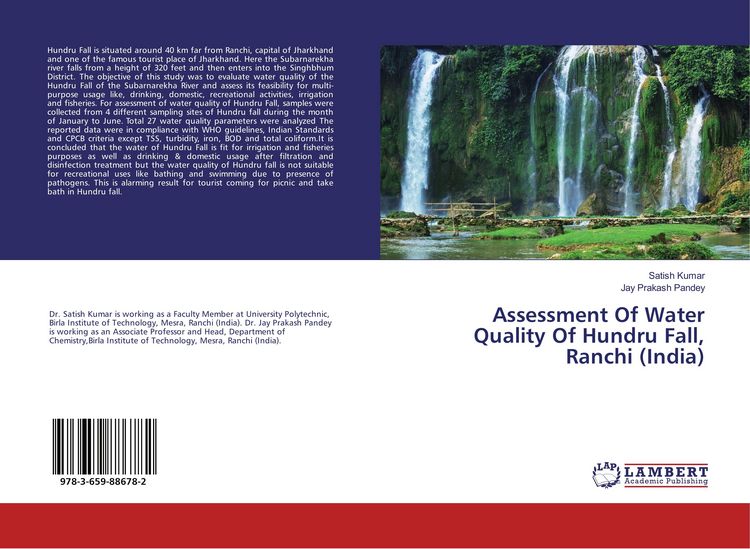 Produktbild: Assessment Of Water Quality Of Hundru Fall, Ranchi (India)