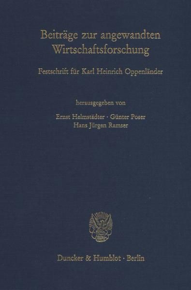 Produktbild: Beitr&auml;ge zur angewandten Wirtschaftsforschung.