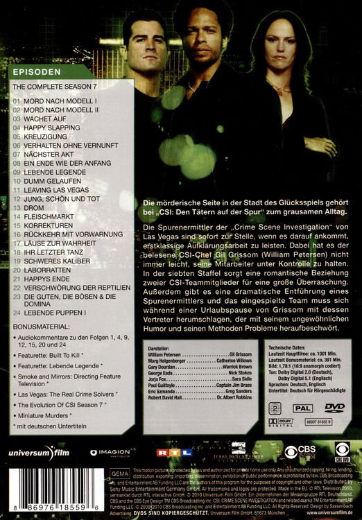 Produktbild: CSI - Season 7 [6 DVDs]