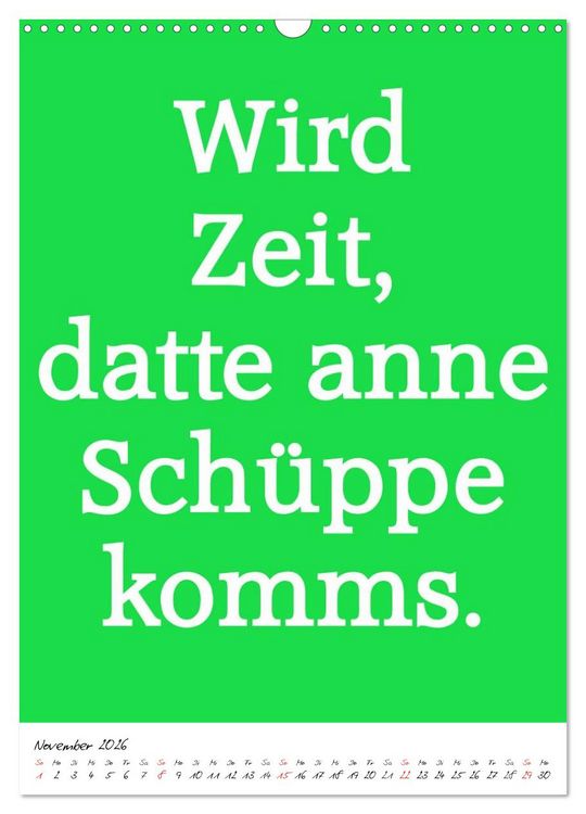 Produktbild: Spr&uuml;che aus&acute;m Pott (Wandkalender 2026 DIN A3 hoch), CALVENDO Monatskalender
