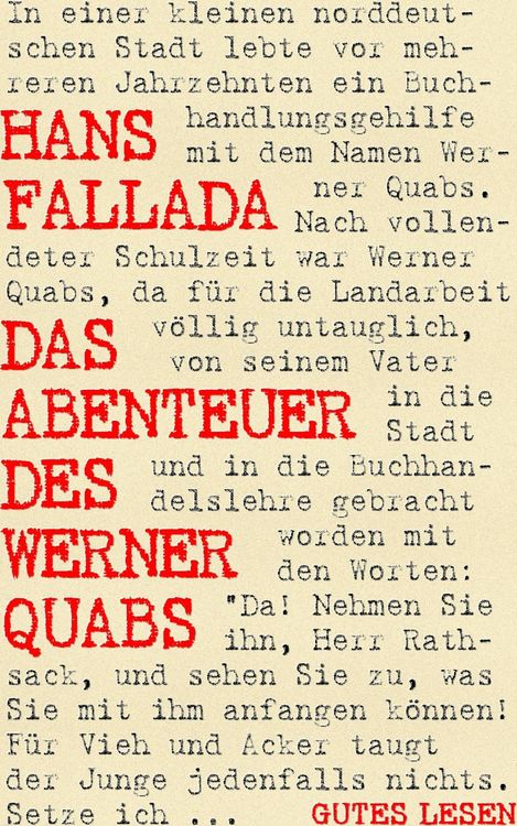 Produktbild: Das Abenteuer des Werner Quabs