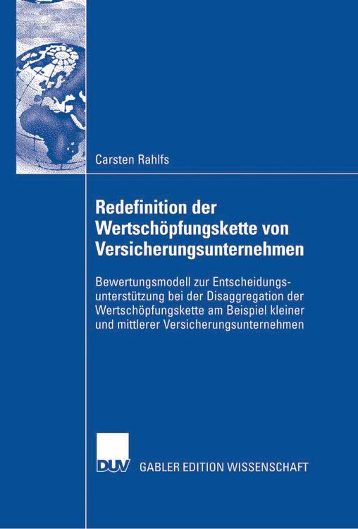 Produktbild: Redefinition der Wertsch&ouml;pfungskette von Versicherungsunternehmen