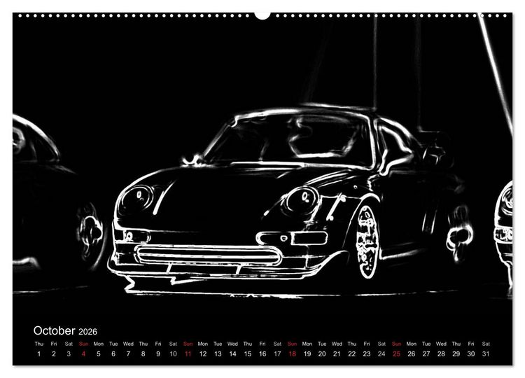 Produktbild: 911 Lines (High Quality Premium Wall Calendar 2026 DIN A2 landscape),CALVENDO 12 Month Wall Calendar