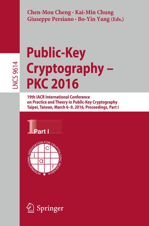 Produktbild: Public-Key Cryptography &ndash; PKC 2016