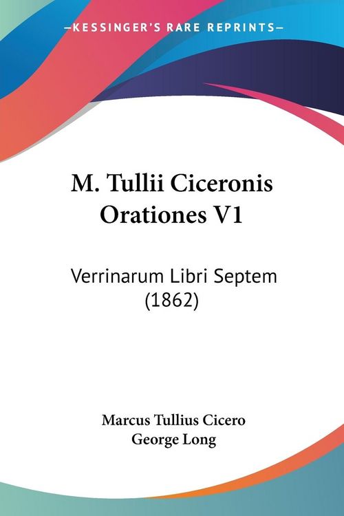Produktbild: M. Tullii Ciceronis Orationes V1