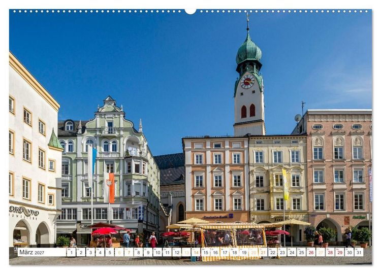 Produktbild: Rosenheim - Die Stadt vor den Bergen (Wandkalender 2027 DIN A2 quer), CALVENDO Monatskalender