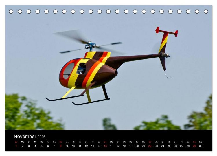 Produktbild: Modellhubschrauber / CH-Version (Tischkalender 2026 DIN A5 quer), CALVENDO Monatskalender