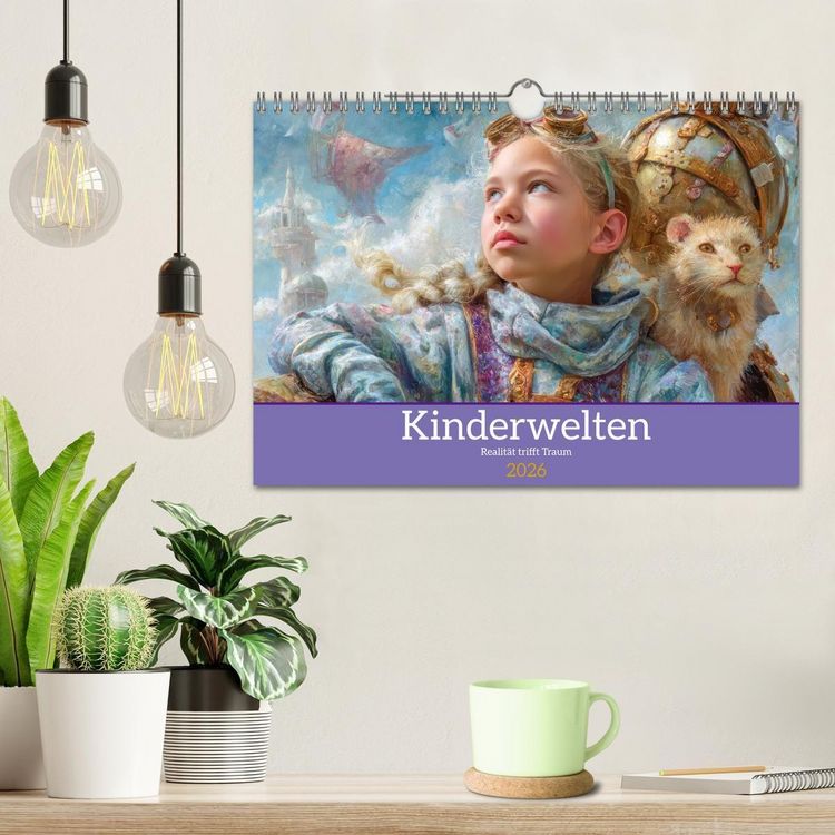Produktbild: Kinderwelten - Realit&auml;t trifft Traum (Wandkalender 2026 DIN A4 quer), CALVENDO Monatskalender