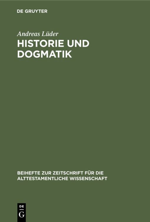 Bild vom Artikel Historie und Dogmatik vom Autor Andreas Lüder