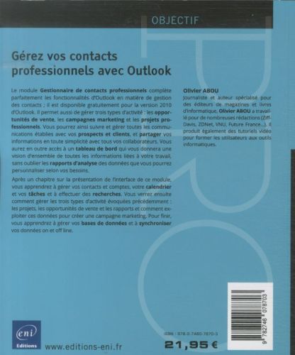 Produktbild: G&eacute;rer vos contacts professionnels avec Outlook