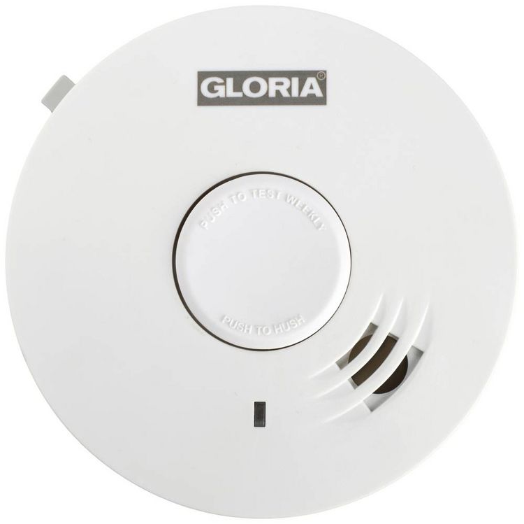 Produktbild: Gloria R-10 Rauchwarnmelder inkl. 10 Jahres-Batterie batteriebetrieben (&Oslash; x H) 104mm x 40mm