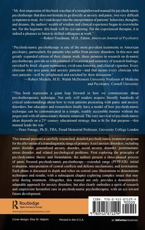Produktbild: Manual of Panic Focused Psychodynamic Psychotherapy - eXtended Range