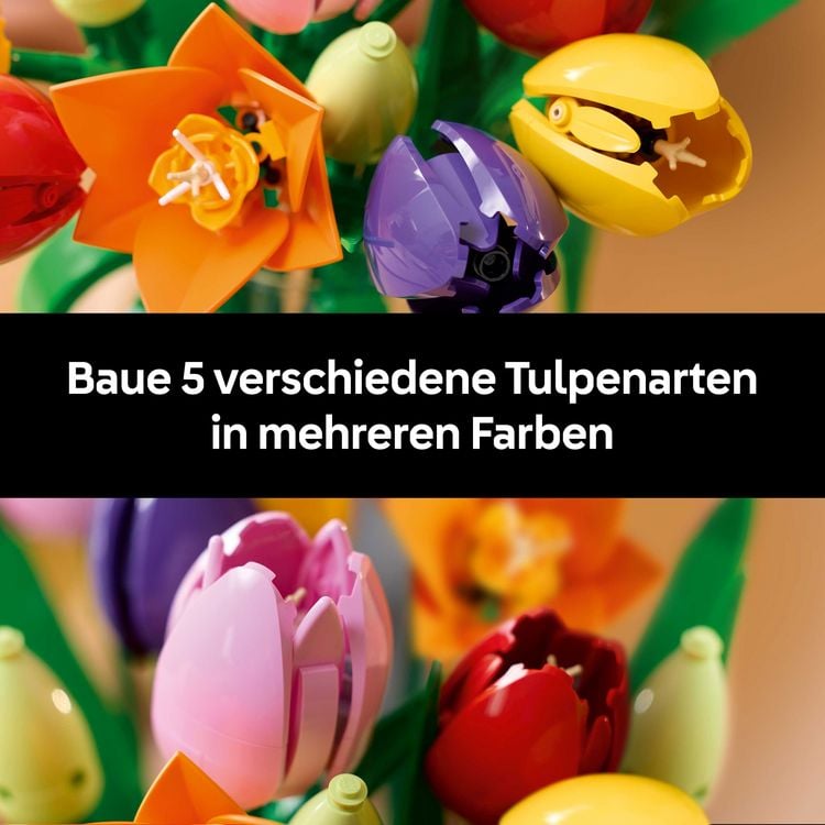 Produktbild: LEGO Botanicals 11501 Tulpenstrau&szlig;, Kunstblumen f&uuml;r Erwachsene