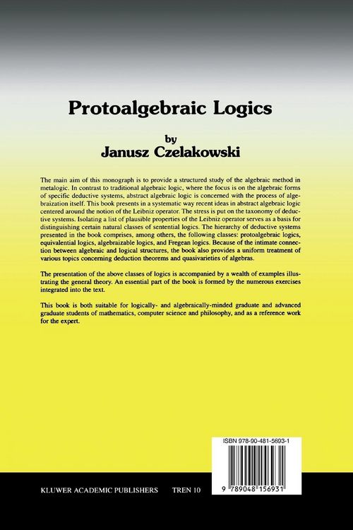Produktbild: Protoalgebraic Logics