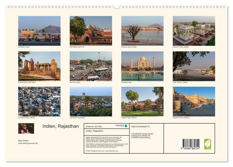 Produktbild: Indien, Rajasthan (hochwertiger Premium Wandkalender 2027 DIN A2 quer), Kunstdruck in Hochglanz