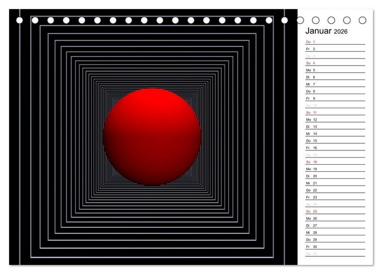 Produktbild: Mit Geometrie durch das Jahr (Tischkalender 2026 DIN A5 quer), CALVENDO Monatskalender
