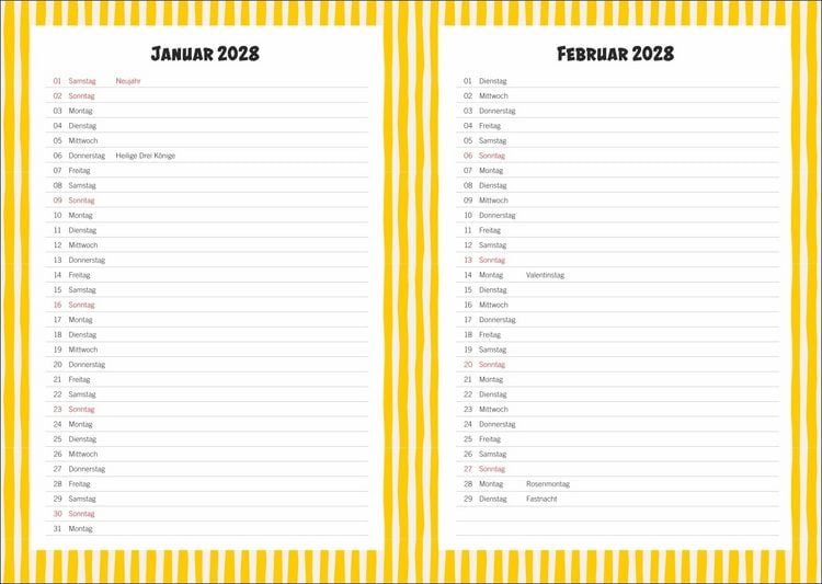 Produktbild: Stitch 17-Monats-Kalenderbuch A5 2027 - 17 Monate. Von August 2026 bis Dezember 2027