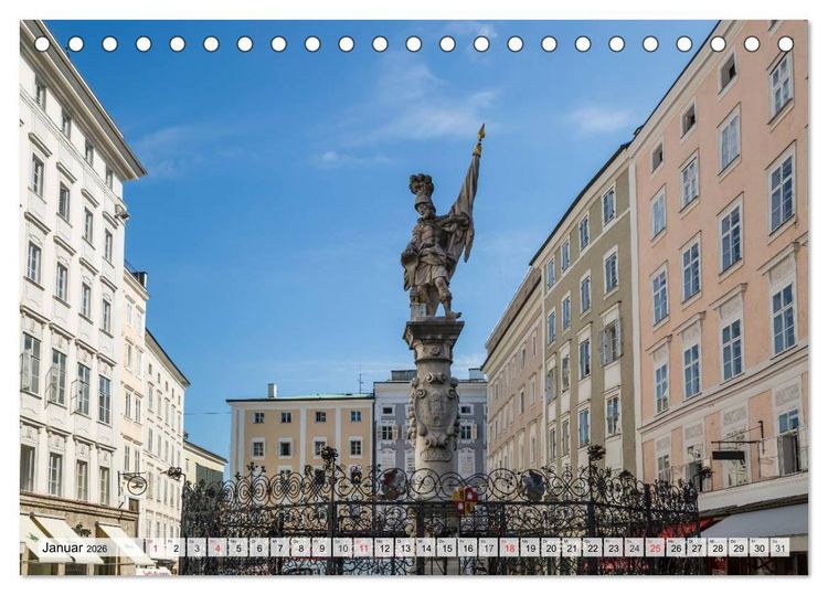 Produktbild: Charmantes Stadtherz SALZBURG (Tischkalender 2026 DIN A5 quer), CALVENDO Monatskalender