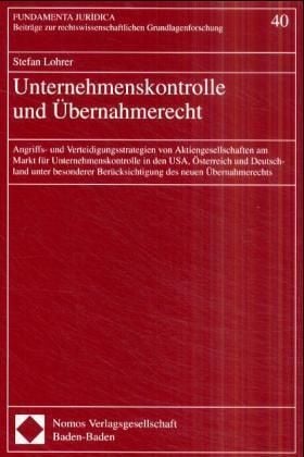 Produktbild: Unternehmenskontrolle und &Uuml;bernahmerecht