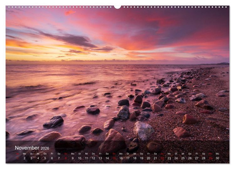 Produktbild: 2026 - wundervolle Lichtstimmungen an Nord- und Ostsee (Wandkalender 2026 DIN A2 quer), CALVENDO Monatskalender