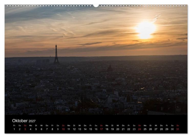 Produktbild: Eiffel Tower &ndash; Tour Eiffel &ndash; Eiffelturm &ndash; Paris 2027 (Wandkalender 2027 DIN A2 quer), CALVENDO Monatskalender
