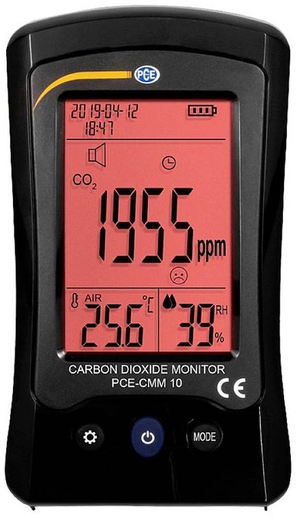 Produktbild: PCE Instruments Kohlendioxid-Messger&auml;t PCE-CMM 10 Temperatur, Luftfeuchtigkeit, CO2