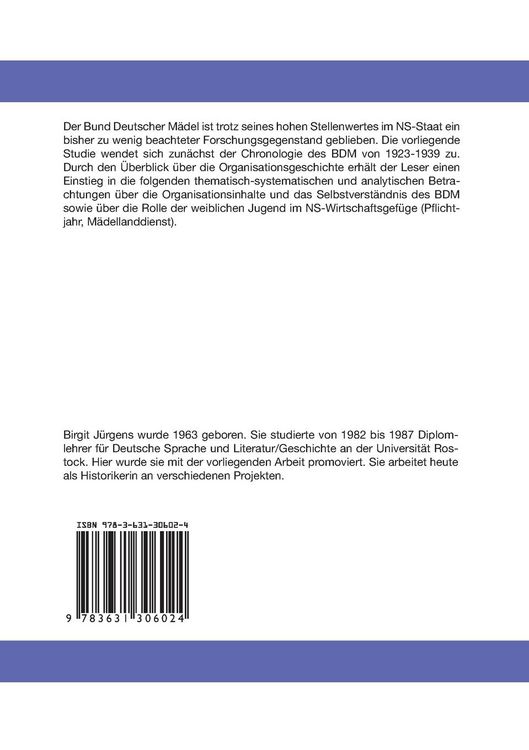 Produktbild: Zur Geschichte des BDM (Bund Deutscher M&auml;del) von 1923 bis 1939