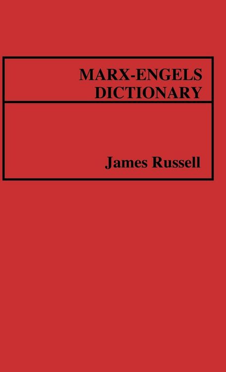 Produktbild: Marx-Engels Dictionary.