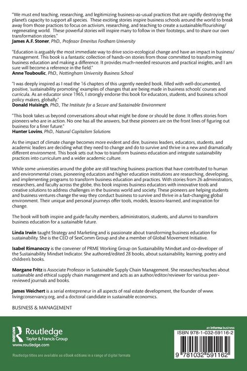 Produktbild: Transforming Business Education for a Sustainable Future