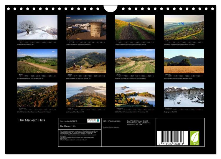 Produktbild: The Malvern Hills (Wall Calendar 2026 DIN A4 landscape), CALVENDO 12 Month Wall Calendar