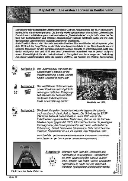 Produktbild: Lernwerkstatt Die Zeit der Industrialisierung