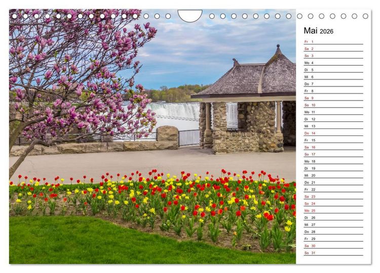 Produktbild: NIAGARAF&Auml;LLE Idyllische Impressionen bei Tag und Nacht (Wandkalender 2026 DIN A4 quer), CALVENDO Monatskalender
