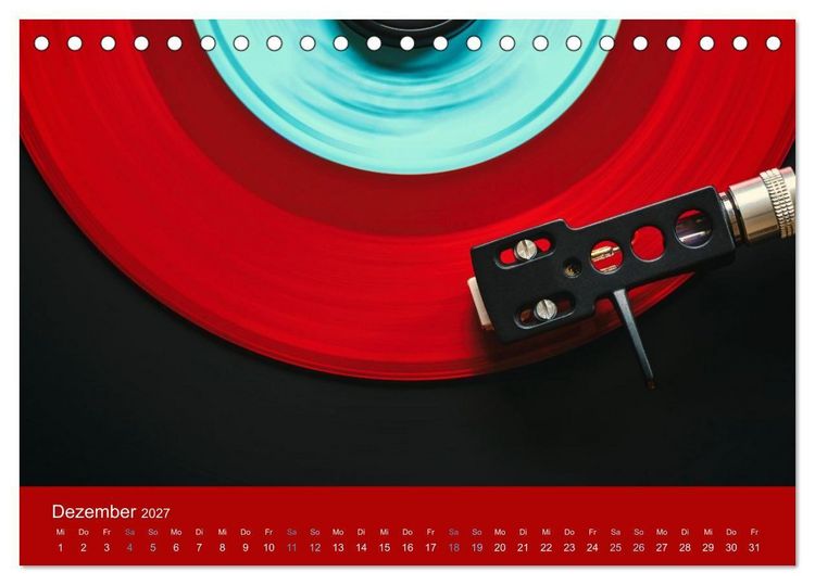 Produktbild: Vinyl im Fokus (Tischkalender 2027 DIN A5 quer), CALVENDO Monatskalender